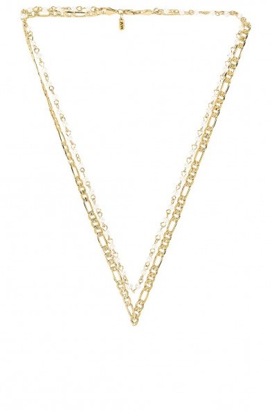 Vanessa Mooney The Rhapsody Chain & Pearl Necklace – double necklaces - flipped
