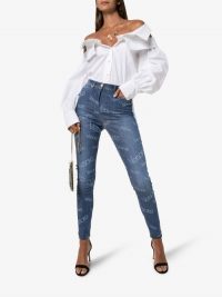 Versace Washed Logo Effect Skinny Jeans – designer skinnies