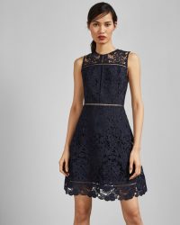 TED BAKER PRIMRSE A-line lace tunic dress