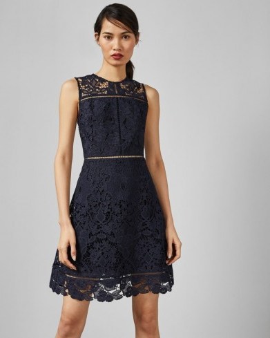 TED BAKER PRIMRSE A-line lace tunic dress - flipped