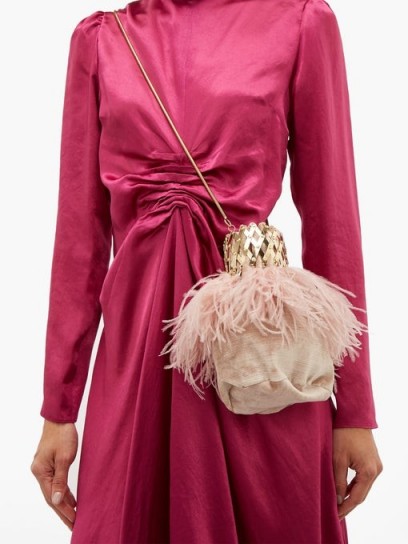 ROSANTICA BY MICHELA PANERO Aramis velvet cross-body bag | luxury pink crossbody