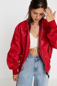 Urban Renewal Salvaged Deadstock Red Unlined CWU Jacket