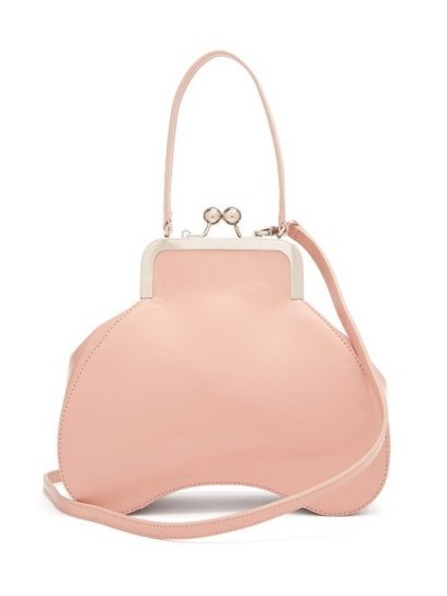 SIMONE ROCHA Pink Baby Bean leather top-handle bag - flipped