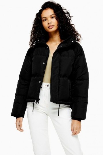 Topshop Black Puffer Jacket | essential Autumn style 2019 - flipped