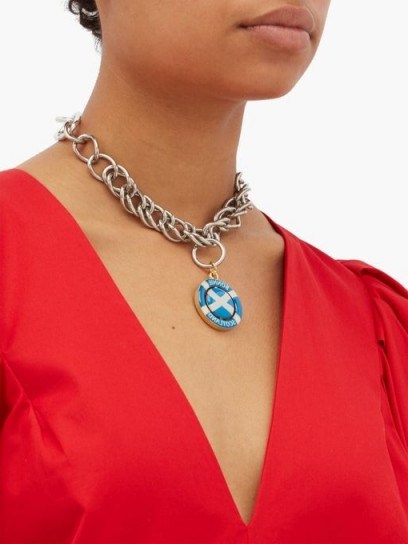 CHOPOVA LOWENA Bonnie Scotland curb-chain necklace ~ chunky chains ~ pendant necklaces - flipped