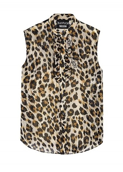 BOUTIQUE MOSCHINO Leopard-print chiffon blouse / a touch of glamour - flipped