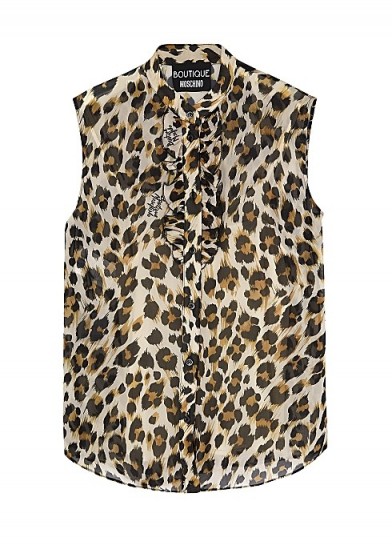 BOUTIQUE MOSCHINO Leopard-print chiffon blouse / a touch of glamour