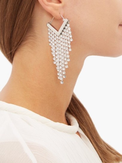 ISABEL MARANT Crystal-embellished fringed earrings