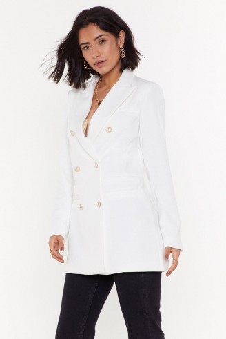 NASTY GAL Forever a City Pearl Tailored Blazer