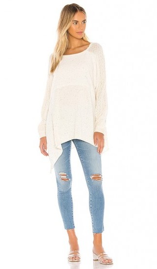 Free People My Girl Pullover | rib knit paneled top - flipped