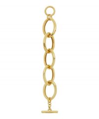OSCAR DE LA RENTA Gold-Tone Oversized Chain Link Bracelet – designer fashion jewellery