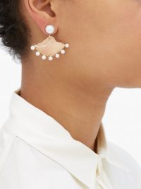 DANIELA VILLEGAS Mandarin Feather Nouveu 18kt rose-gold earrings | luxe accessory