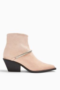 Topshop MERCY Western Boots in Sand