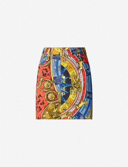 MOSCHINO Graphic-print denim mini skirt - flipped