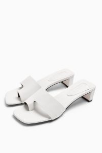Topshop NELL Toe Loop Mules in White