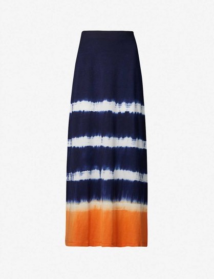 NINETY PERCENT Tencel tie-dye stretch-jersey maxi skirt - flipped