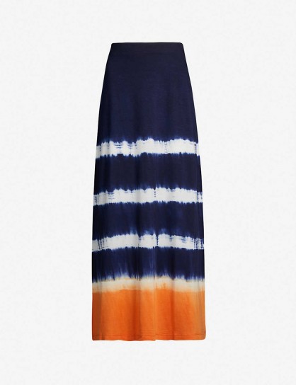 NINETY PERCENT Tencel tie-dye stretch-jersey maxi skirt