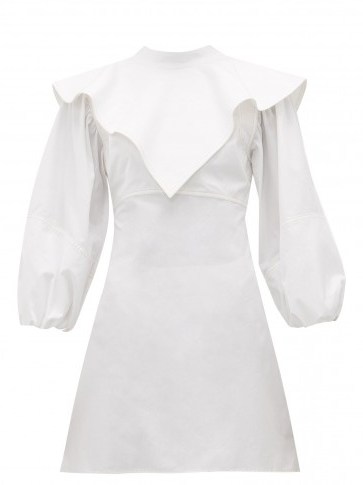 ELLERY O’Dell overlay cotton dress ~ white voluminous sleeve dresses - flipped