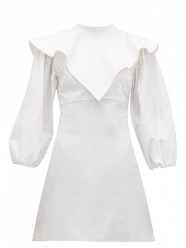 ELLERY O’Dell overlay cotton dress ~ white voluminous sleeve dresses