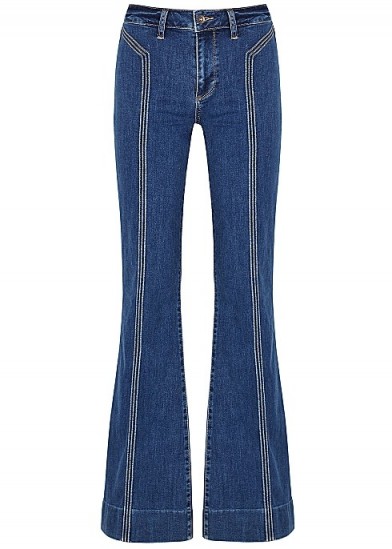PAIGE Genevieve blue flared jeans ~ retro denim