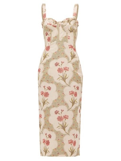 BROCK COLLECTION Pelagia floral-print corseted midi dress