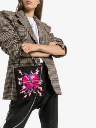 Prada Tessuto Heart Tote Bag / designer logo bags - flipped