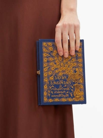 OLYMPIA LE-TAN Pride and Prejudice embroidered book clutch bag | romantically themed occasion bags - flipped