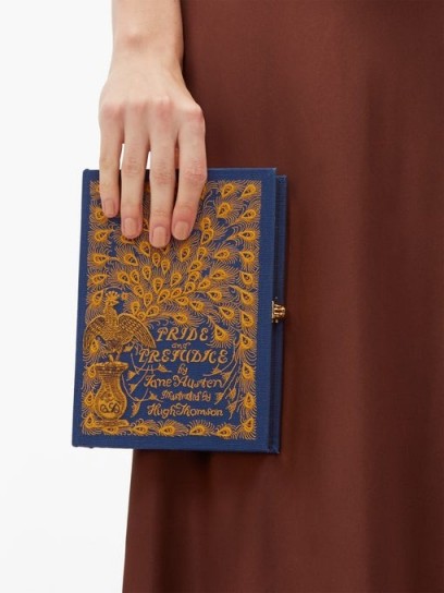 OLYMPIA LE-TAN Pride and Prejudice embroidered book clutch bag | romantically themed occasion bags