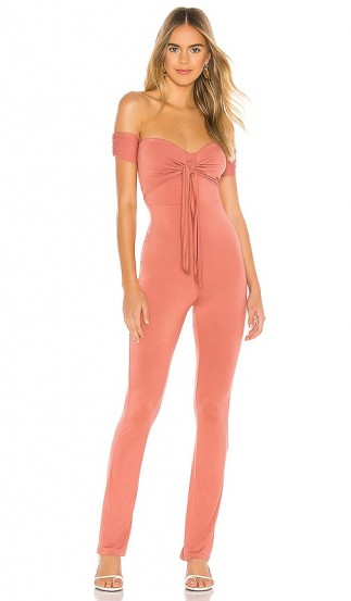 Privacy Please Rosalia Jumpsuit in Rose | pretty pink bardot all-in-one