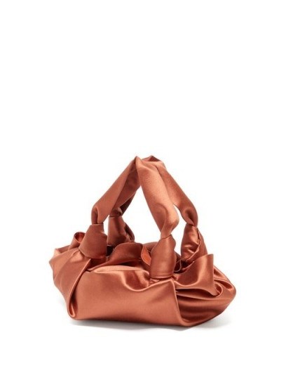 THE ROW The Ascot coral-satin clutch ~ small luxe handbag - flipped