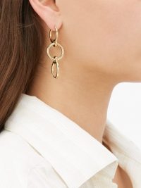CHARLOTTE CHESNAIS Three Lovers detachable hoop gold-vermeil earring ~ linked hoops ~ single earrings