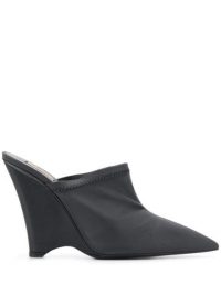 YEEZY angled wedge mules in black