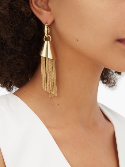 ELLERY Amplifier Spiral chain earrings ~ tasseled jewellery