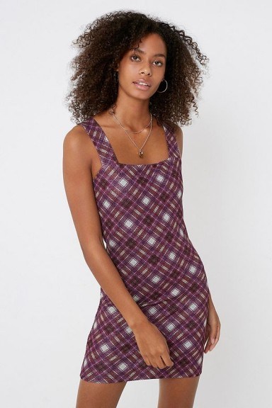 Urban Renewal Inspired By Liv Pink Checked Glitter Dress - flipped