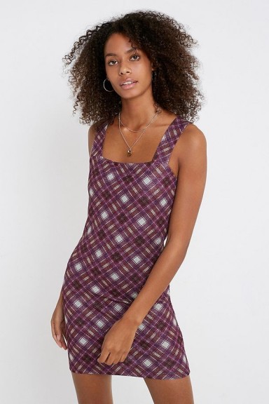 Urban Renewal Inspired By Liv Pink Checked Glitter Dress