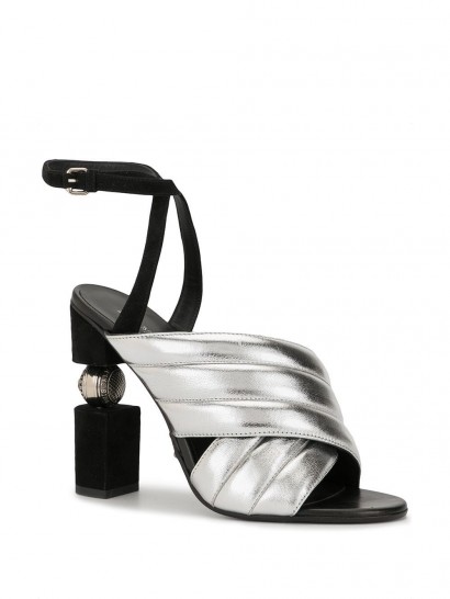 BALMAIN Jana high heel metallic-leather sandals
