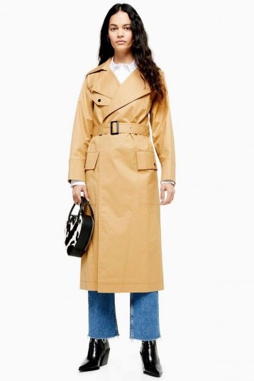 Topshop Belted Camel Trench Coat | autumn coats - flipped