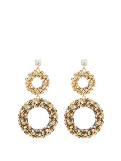 ROSANTICA BY MICHELA PANERO Caos crystal-embellished drop earrings / sparkling double hoop drops