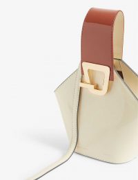 DANSE LENTE Johnny mini leather bucket bag in Dove – Rosewood / small luxe handbag