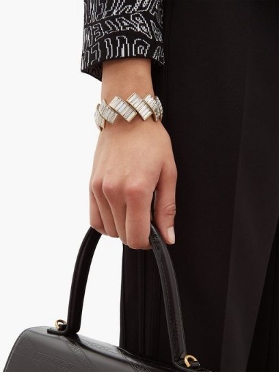 BALENCIAGA Evening crystal-embellished bracelet / glamorous bracelets - flipped