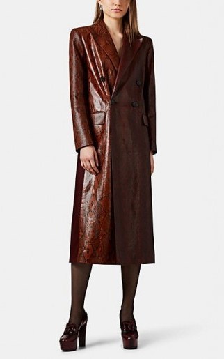 GIVENCHY Python-Stamped Leather Coat - flipped