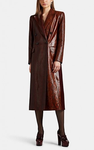 GIVENCHY Python-Stamped Leather Coat