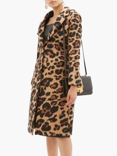 BOTTEGA VENETA Leopard-jacquard single-breasted coat ~ instant glamour - flipped