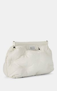 MAISON MARGIELA Glam Slam Medium White Leather Shoulder Bag ~ quilted bags