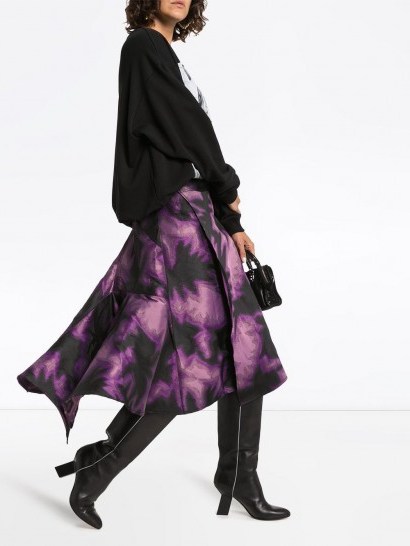 MARQUES’ALMEIDA tie-dye wrap skirt in purple - flipped