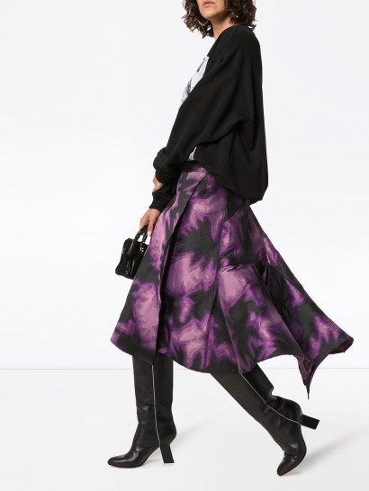 MARQUES’ALMEIDA tie-dye wrap skirt in purple