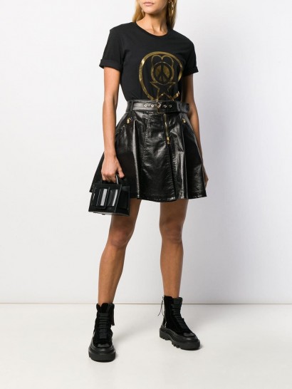 MOSCHINO biker skirt in black – faux leather full skirts