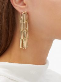 ROSANTICA BY MICHELA PANERO Muse tiered chain-drop earrings ~ gold-tone drops