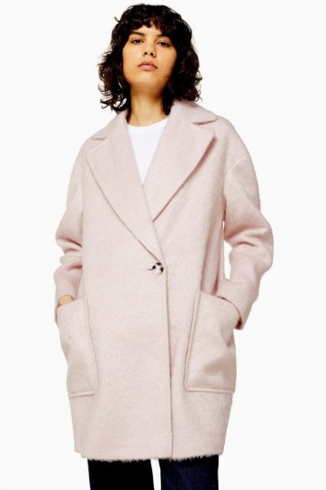 TOPSHOP Pink Double Breasted Coat ~ Autumn wardrobe essential