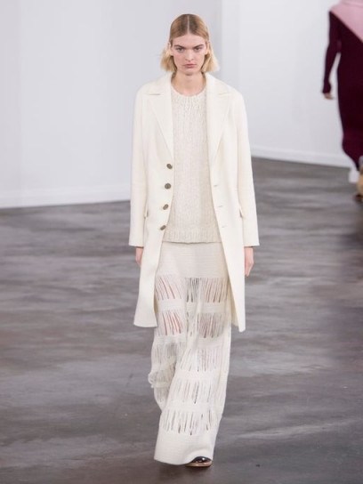 GABRIELA HEARST Rodine rib-knit tiered wool-blend skirt ~ cream knitted maxi skirts - flipped